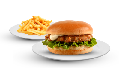 Chicken Burger With Fries